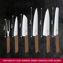 Victorinox Stainless Steel Modern Kitchen Knife Set with Storage Block,Wooden Handle,Swiss Made