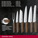Victorinox Stainless Steel Modern Kitchen Knife Set with Storage Block,Wooden Handle,Swiss Made