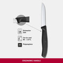 Victorinox Swiss Made Swiss Classic Stainless Steel Cutting & Chopping Kitchen Knife, 8 cm, Black, Swiss Made