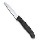 Victorinox Swiss Made Swiss Classic Stainless Steel Cutting & Chopping Kitchen Knife, Wavy Edge, 8 cm, Black