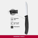 Victorinox Swiss Made Swiss Classic Stainless Steel Cutting & Chopping Kitchen Knife, Wavy Edge, 8 cm, Black