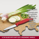 Victorinox Swiss Made Stainless Steel Kitchen Knife, "Swiss Classic" Serrated Edge, 8 cm, Red