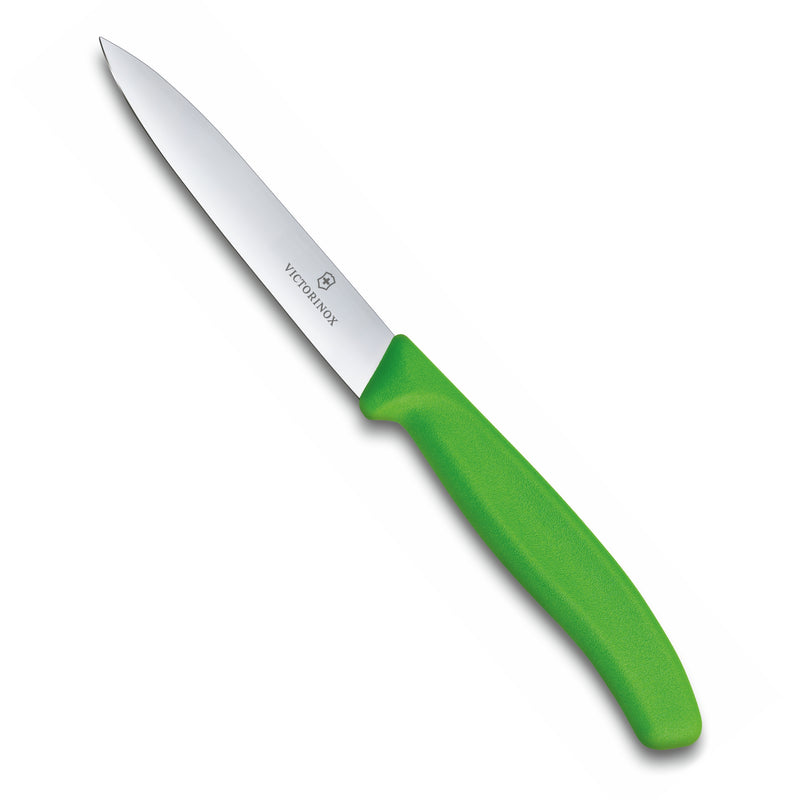 Victorinox Stainless Steel Kitchen Knife "Swiss Classic" Straight Edge,Beveled Tip,10 cm, Green