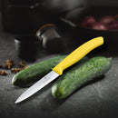 Victorinox Swiss Made Stainless Steel Kitchen Knife "Swiss Classic" Straight Edge,Beveled Tip,10 cm,Yellow