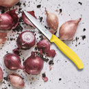 Victorinox Swiss Made Stainless Steel Swiss Classic Paring Knife, 10 cm, Serrated Edge with Pointed Tip, Yellow, Multipurpose Knife