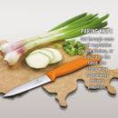 Victorinox Swiss Made Stainless Steel Swiss Classic Paring Knife, 10 cm, Serrated Edge with Pointed Tip, Orange, Multipurpose Knife