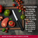 Victorinox Swiss Made, Stainless Steel Swiss Classic Paring Knife, 11 cm, Black, Multipurpose Knife