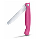 Victorinox "Swiss Classic" Folding Knife,11cm Round Tip Wavy Edge,Pink,Swiss Made