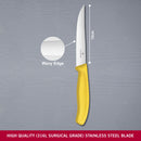 Victorinox Swiss Made Swiss Classic Stainless Steel Butcher's Knife,Steak & Pizza Knife,12 cm,Yellow