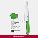 Victorinox Swiss Made Swiss Classic Stainless Steel Carving/Cutting Knife,Straight Blade,Green,19 cm