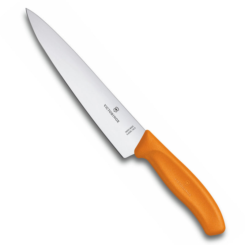 Victorinox Swiss Classic Stainless Steel for Carving/Cutting,Straight Blade,Orange,19 cm,Swiss Made