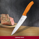 Victorinox Swiss Made Swiss Classic Stainless Steel for Carving/Cutting,Straight Blade,Orange,19 cm