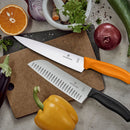 Victorinox Swiss Made Swiss Classic Stainless Steel for Carving/Cutting,Straight Blade,Orange,19 cm
