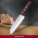 Victorinox Rosewood Santoku Knife, Stainless Steel, Japanese Knife, 17 cm, Wooden, Swiss Made