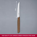 Victorinox Stainless Steel wear-resistant Steak Knife In Box, 2 Pieces, Walnut Wood, 12 cm, Swiss Made