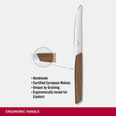 Victorinox Stainless Steel wear-resistant Steak Knife In Box, 2 Pieces, Walnut Wood, 12 cm, Swiss Made