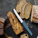 Victorinox "Swiss Modern" Kitchen Knife, Round Tip Wavy Edge, 11 cm, Cornflower Blue, Swiss Made