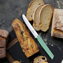 Victorinox "Swiss Modern" Kitchen Knife, Round Tip Wavy Edge, 11 cm, Mint Green, Swiss Made