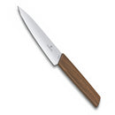 Victorinox Swiss Modern Chef/Vegetable/Carving/Meat Knife, Walnut Wood Handle, 15 cm, Swiss Made