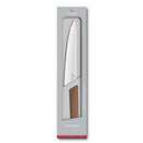 Victorinox Swiss Modern Stainless Steel Carving Knife, Straight Blade, Walnut, 22 cm, Swiss Made