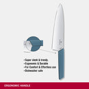 Victorinox Swiss Modern Carving Knife, Stainless Steel Vegetable & Fruit Cutting Straight Blade Knife, Cornflower Blue, 22 Cm, Swiss Made