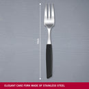 Victorinox “Swiss Modern” Set of 6 Desert Spoons, Stainless Steel, Black, Swiss Made