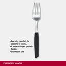 Victorinox “Swiss Modern” Set of 6 Desert Spoons, Stainless Steel, Black, Swiss Made