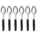 Victorinox “Swiss Modern” Set of 6 Tea Spoon, Stainless Steel, Black, Swiss Made