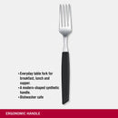 Victorinox “Swiss Modern” Set of 6 Table Forks, Stainless Steel, Black, Swiss Made