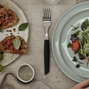 Victorinox “Swiss Modern” Set of 6 Table Forks, Stainless Steel, Black, Swiss Made