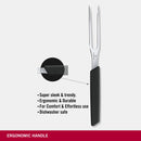 Victorinox Swiss Modern Carving Fork-Stainless Steel for Fruits, Vegs & Meat, 15 cm,Black, Swiss Made