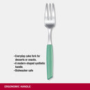 Victorinox “Swiss Modern” Set of 6 Desert Spoons, Stainless Steel, Mint Green, Swiss Made