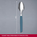 Victorinox “Swiss Modern” Set of 6 Table Spoon, Stainless Steel, Cornflower Blue, Swiss Made