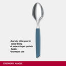 Victorinox “Swiss Modern” Set of 6 Table Spoon, Stainless Steel, Cornflower Blue, Swiss Made