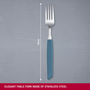 Victorinox “Swiss Modern” Set of 6 Table Forks, Stainless Steel, Cornflower Blue, Swiss Made