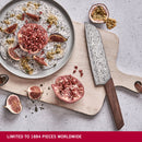 Victorinox Damast Steel Chopping Knife with Straight Edge, 17 cm, Brown, Swiss Made