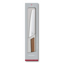 Victorinox Swiss Modern Stainless Steel Bread/Pastry/Cake/Butter Knife, Walnut, 22 cm, Swiss Made