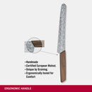 Swiss Modern Bread- and Pastry Knife Damast Limited Edition 2021,22 cm