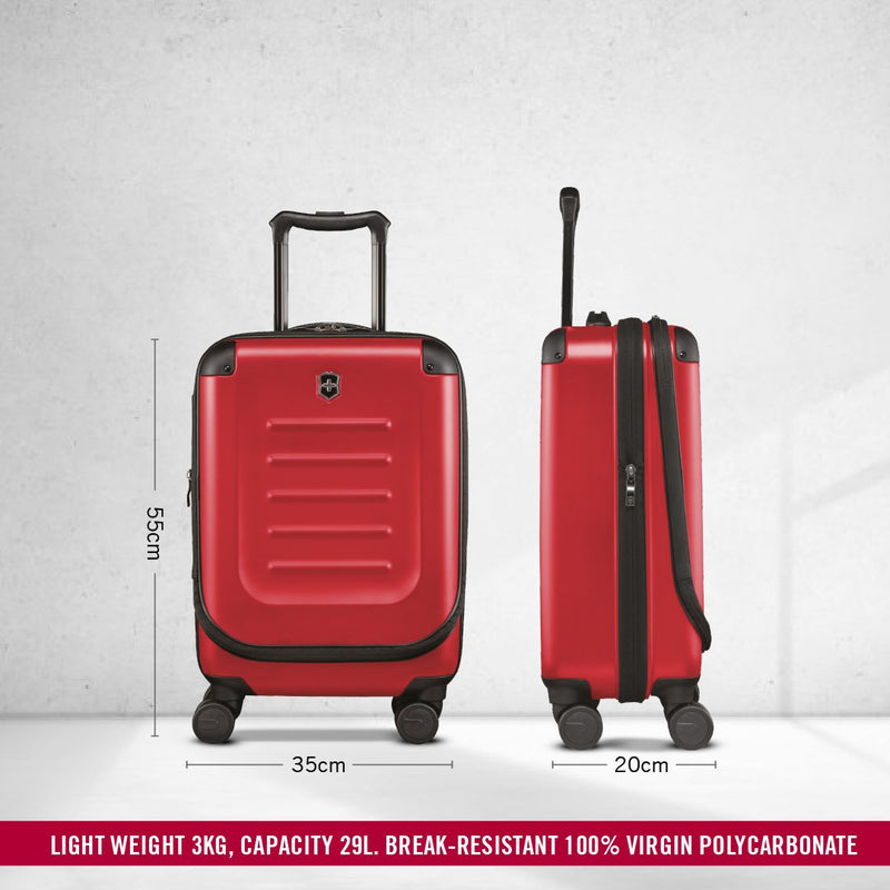Victorinox Spectra 2.0 Hardside Expandable Compact Global Carry-on Travel Trolley Suitcase Red
