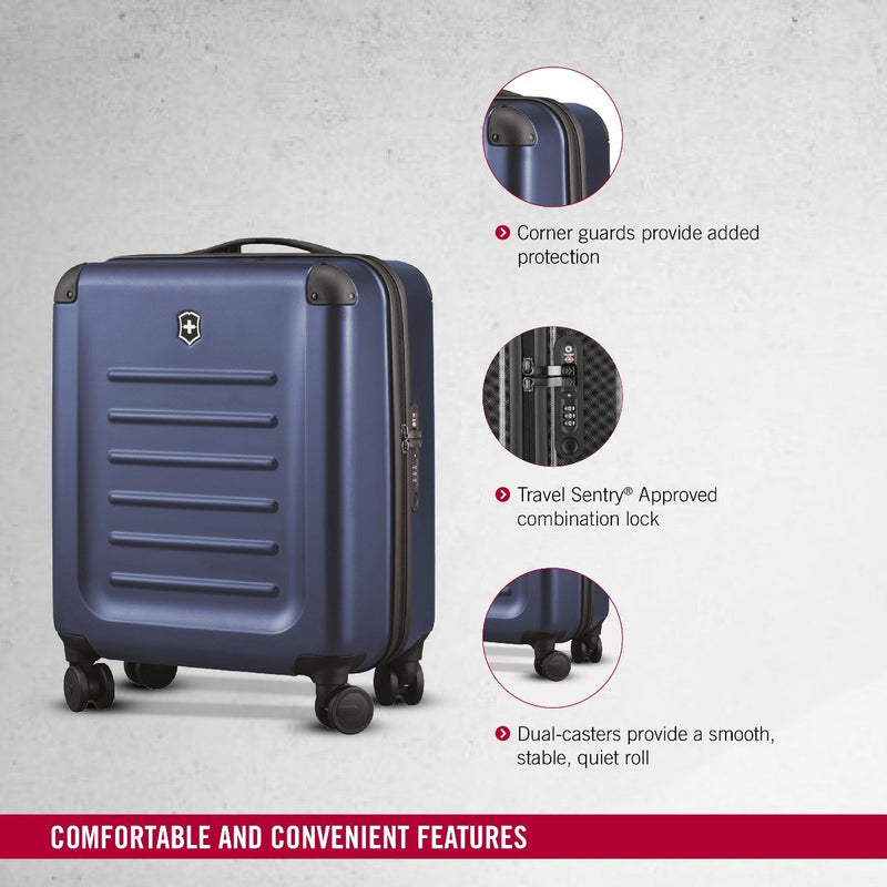 Victorinox Spectra 2.0 Hardside Extra-Capacity Carry-On Travel Trolley Suitcase Navy Blue