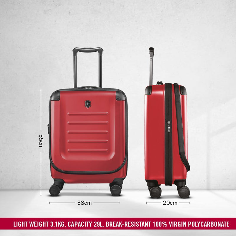 Victorinox Spectra 2.0 Hardside Expandable Global Carry-On Travel Trolley Suitcase Red