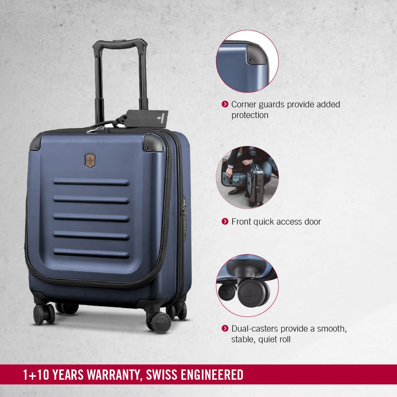 Victorinox Spectra 2.0 Hardside Dual-Access Global Carry-On Travel Trolley Suitcase Navy Blue