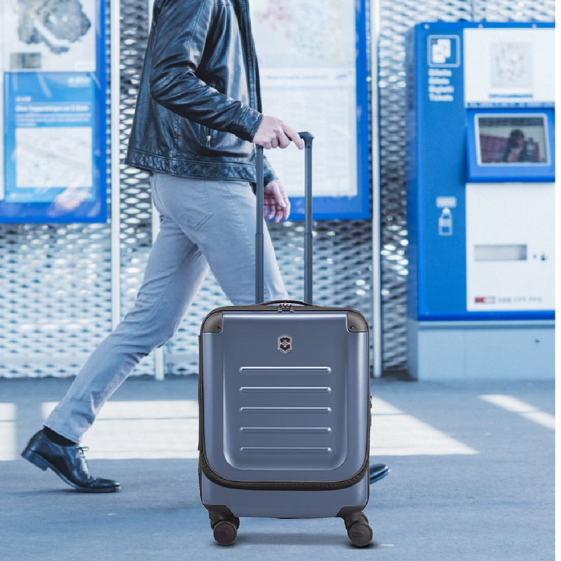 Victorinox Spectra 2.0 Hardside Dual-Access Global Carry-On Travel Trolley Suitcase Navy Blue
