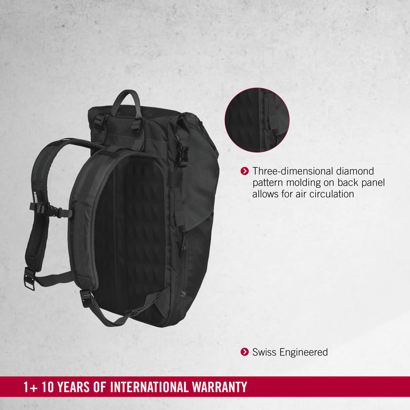 Victorinox Deluxe Rolltop Laptop Altmont Active Backpack 19 Litres Black