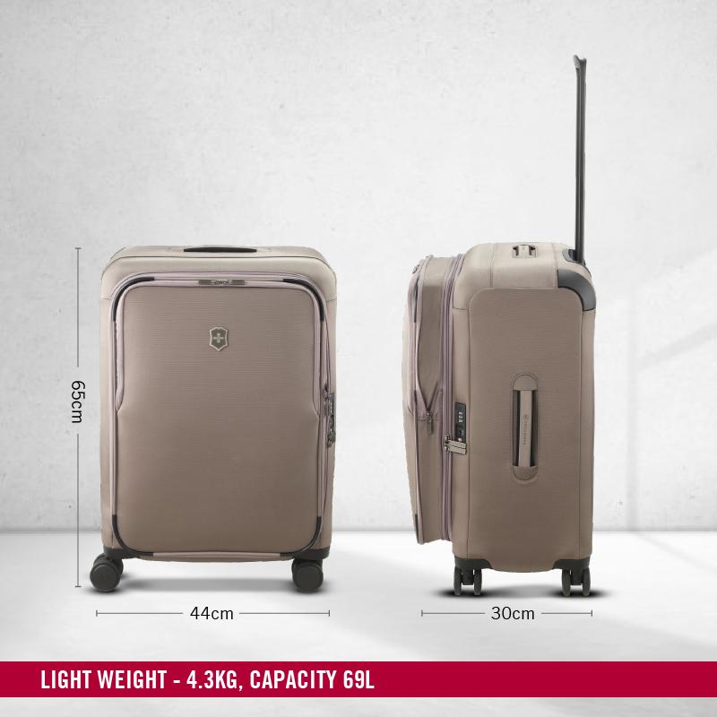 Victorinox Connex Softside Medium Expandable Travel Trolley Suitcase Grey