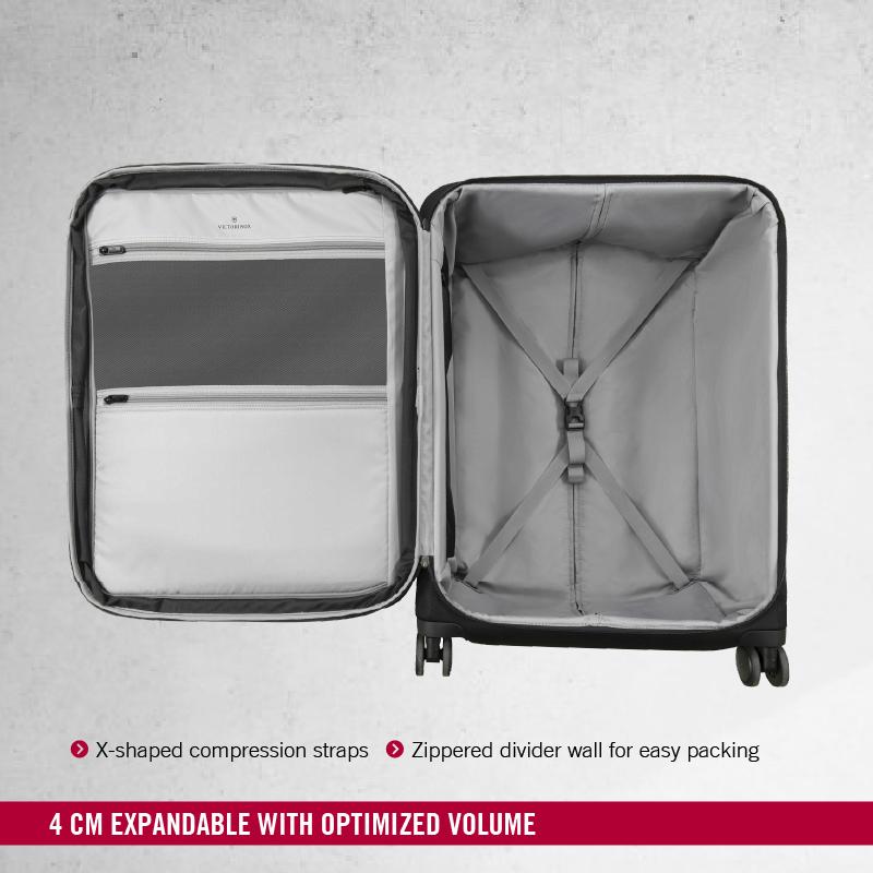 Victorinox Connex Softside Large Expandable Travel Trolley Suitcase Black