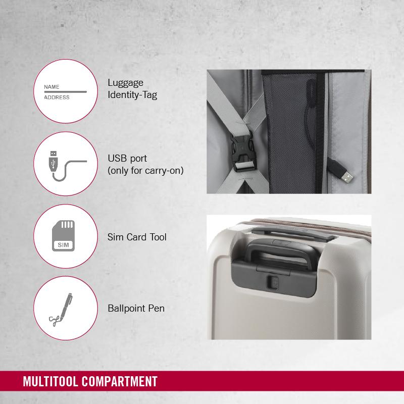 Victorinox Connex Hardside Frequent Flyer Carry-On Travel Trolley Suitcase Grey