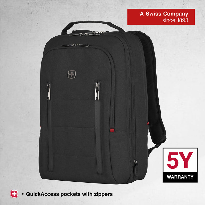 Wenger CITY TRAVELER 16'' Laptop Backpack (16 Litres) Swiss Designed - Black