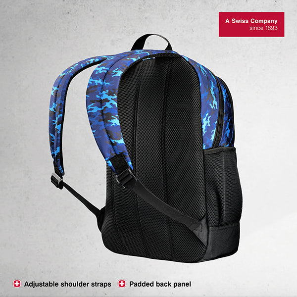 Wenger Quadma ML 16" Laptop Backpack  (22 Litres)-Swiss designed-Blue Camo