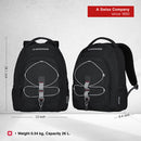 Wenger MARS Laptop Backpack 16" laptop & 10" tablet in Black/Grey (26 Litre)-Swiss designed